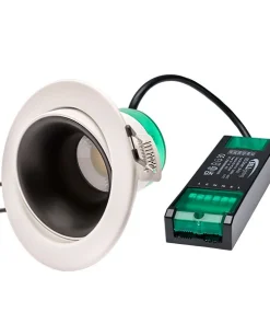 BELL 10527 7W Firestay LED Anti-Glare CCT Centre Tilt Downlight - White - Tool Free Termination