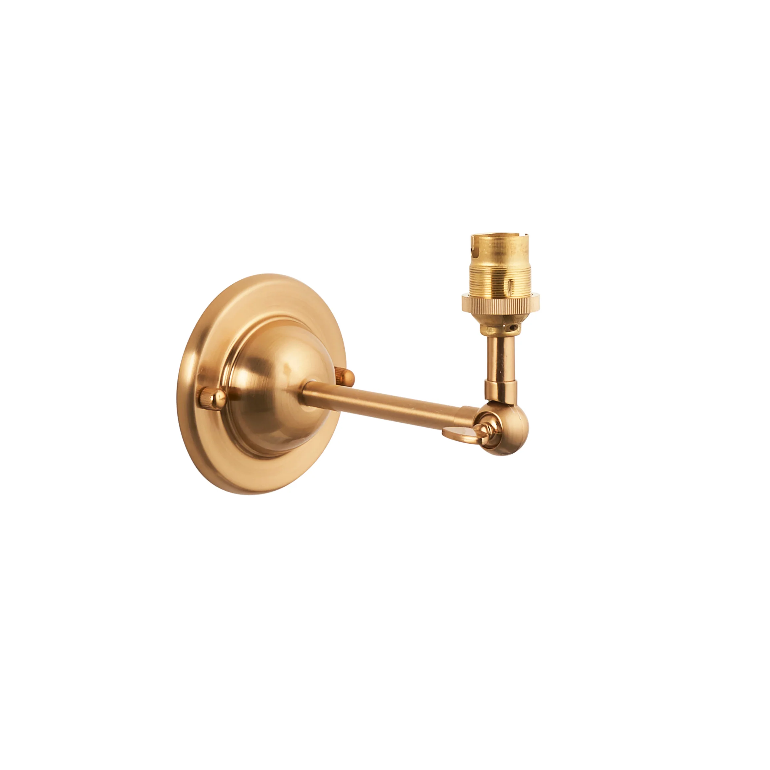Endon 115067 Dome Wing Wall Fitting Brushed aged brass plate 7W LED B22 (Required)