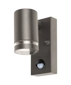 Integral ILDED061 Outdoor Stainless Steel Down GU10 IP54 Wall Light with PIR Anthracite Grey