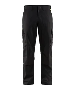 Blaklader Industry Trousers Stretch with Knee Pad Pockets 1448 - Black/Hi-Vis Yellow
