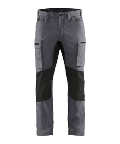 Blaklader Service Trousers with Stretch 14591845 - Mid Grey/Black
