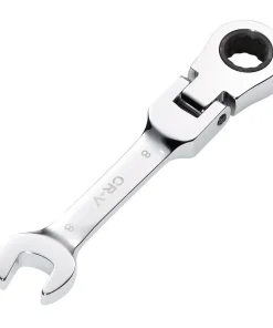 Draper Tools HI-TORQ® Metric Stubby Flexible Head Ratchet Combination Spanner, 8mm