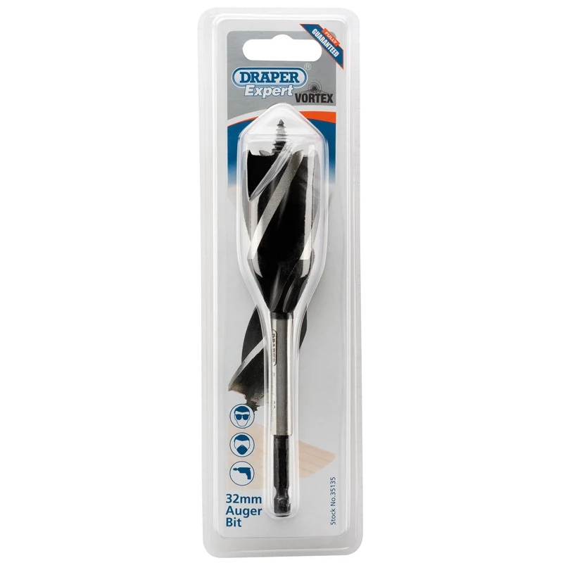 Draper Tools 4 Fluted Auger Bit, 32 x 165mm