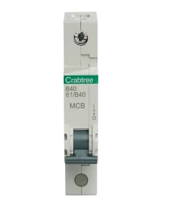 Alternative view of Crabtree 61/B40 Starbreaker 40A Single Pole B Curve 6kA MCB