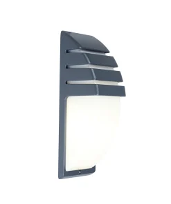Lutec 5183601118 CITY IP44 E27 Outdoor Wall Light - Dark Grey (Lamp Not Included)