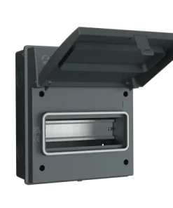 LIVE Electrical AGU0865/G 8 Way IP65 Weatherproof Grey Metal Garage Unit Empty Enclosure