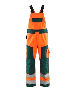 Blaklader Hi-Vis Bib Trousers 2660 - Orange/Green