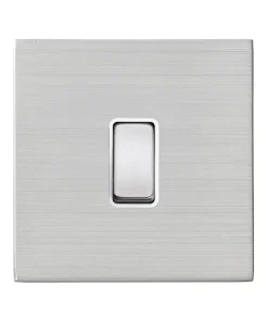 Alternative view of Hamilton 7G24R21SS-W Hartland G2 Screwless 1G 10AX 2 Way Plate Switch - Satin Stainless, White Insert