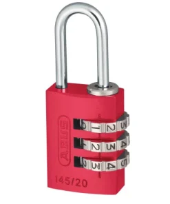 ABUS Mechanical 145/20 20mm Aluminium Combination Padlock Red 46569