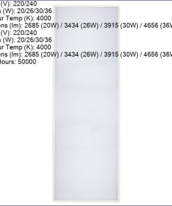 Alternative view of B11772 | BELL ARIAL PLUS MULTI BACKLIT LED UGR<19 1200X300 WHITE PANEL 4000K