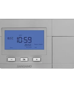 Sangamo CHPRSTATDPS Choice Plus Room Thermostat Digital Silver 7 Day Programmable with Frost Protection