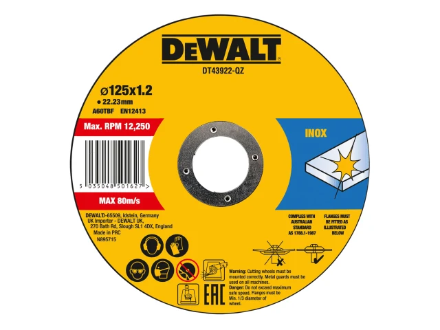 DEWALT Metal Cutting Disc 125 X 1.2 X 22.23mm - Image 2