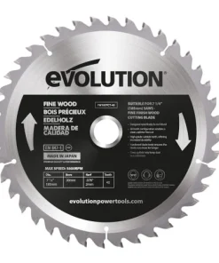 Evolution Fine Wood Mitre/Table Saw Blade 185 x 20mm x 40T