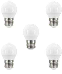 Eveready S13606 E27 ES Golf LED Bulb Opal 4.9W 470lm Warm White 3000K (5 Pack)