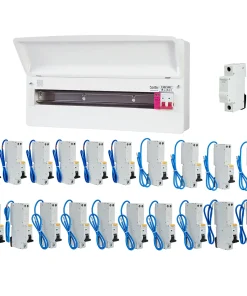 Alternative view of FuseBox F3021MZ 21 Way T2 SPD Consumer Unit + 20 Type A RCBOs & 1x FREE DIN Rail Blanks