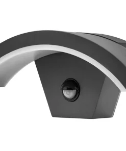 Alternative view of Integral ILDEA009 Outdoor Decorative Wall Light Curve PIR IP54 360Lm 8W 3000K Down Light Dark Grey