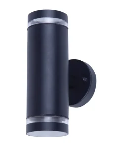 Integral ILDED042 Outdoor Stainless Steel Up And Down GU10 IP65 Wall Light Black