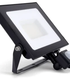 Alternative view of Integral ILFLE043 Compact Slim Floodlight PIR 50W 5000Lm 4000K 120 Beam 100Lm/W IP65 IK08 Black