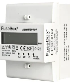 Alternative view of FuseBox KWHM3P100 100A Direct Connected 3P KWH Energy Meter MID Approved