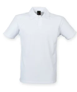 Alternative view of Finden & Hales Piped Performance Polo - White/White