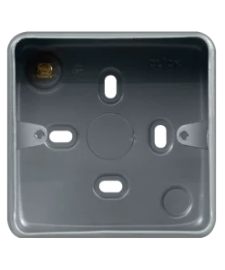 Alternative view of Click MCP083B Metal Clad Pro 1 Gang 40mm Deep Surface Mounting Box (without Knockouts)