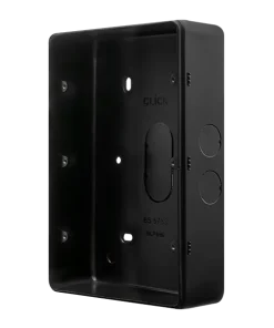 Click MCP090BK Metal Clad Pro 2 Gang 50mm Deep 3 Tier Surface Mounting Box - Black