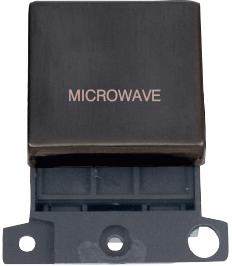 Click MiniGrid MD022BZ-MW 20A DP Ingot Switch Module "Microwave" - Matt Bronze