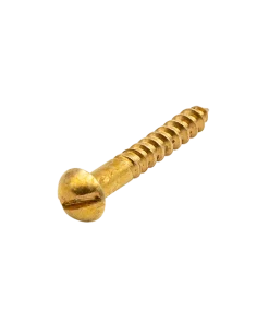 Alternative view of Unicrimp QBWS6-1 6x1" Slotted Roundhead Brass Woodscrews (200 Pack)