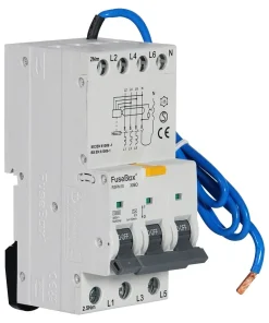 Alternative view of FuseBox R3PN10C4530BD 45A C Curve 10kA 30mA 3P+N Switched Type A Bi-Directional RCBO