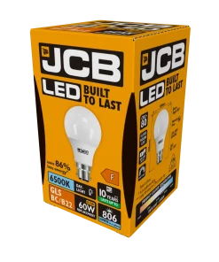 JCB S10991 B22 BC GLS LED Bulb Opal 8.5W 806lm Daylight 6500K