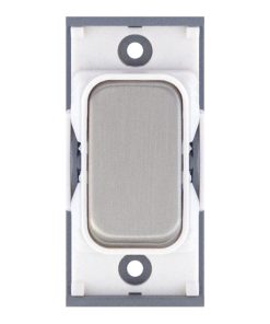 Selectric SGRID360-29 GRID360 10A Retractive Switch Module - Satin Chrome, White Insert