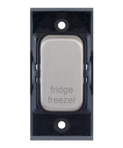 Alternative view of Selectric SGRID360-374 GRID360 20A DP Switch Module marked "fridge freezer" - Satin Chrome, Black Insert