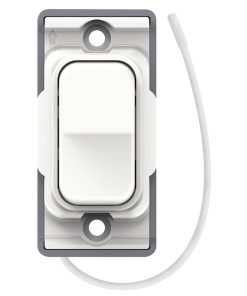 Selectric SGRID360-489 GRID360 Kinetic IP42 Retractive On/Off Switch Module - White Plastic, White Insert