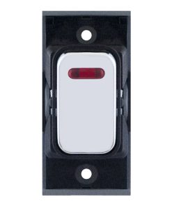 Selectric SGRID360-91 GRID360 20A DP Switch Module with Neon - Polished Chrome, Black Insert