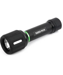 Scruffs Swiss-Tech Dual Power Rechargeable LED Flashlight - 400 Lumens - 3 x AAA or 18650 Battery