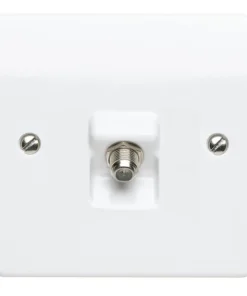 Alternative view of MK Logic Plus K3525WHI White Moulded 1G Single F-Type Satellite Socket (Non-Isolated)