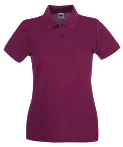 Fruit Of The Loom Women's Premium Polo - Burgundy