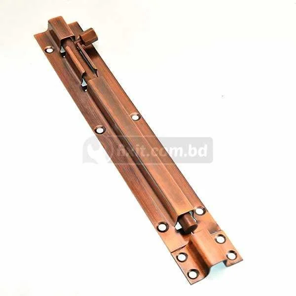 8 Inch Length Antique Copper Color Stainless Steel Tower Bolt (Chitkani) - Image 2