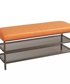 Alternative view of 2 Tier Shoe Bench with Cushion Padded Seat Shoe Storage Shelf Rack Shoe Organiser for Entryway Hallway FY-JN