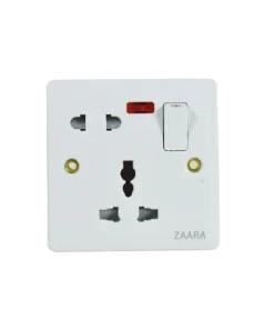 Alternative view of 5 Pin Multi Function Combined Universal Socket with Switch Zaara Brand