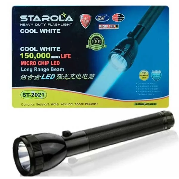 Heavy Duty Flashlight Torch Light And Best Rechargeable LED Flashlight STAROLA Brand ST-2011