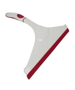 Glass Wiper Red Rubber Edge with White Plastic Handle