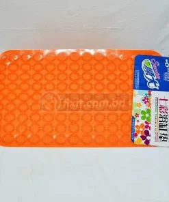Alternative view of Orange Non Slip Rubberized Plastic Floor Mat for Bathroom Sunta Brand