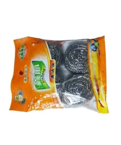 Alternative view of 4 Pieces Stainless Steel Dish Scourers Wool Scrubber