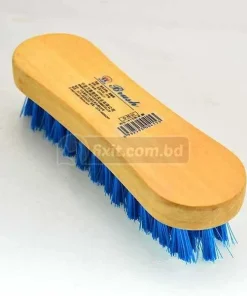 Alternative view of 6 Inch Wooden Hand Brush with Pink Color Plastic Bristle