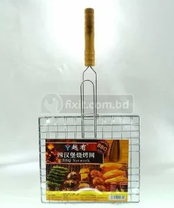 Alternative view of Stainless Steel Small Size BBQ Tray & Tong with Wooden Handle