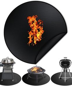36 Inch 48 Inch Fire Pit Mats Round Under Grill Mat for Outdoor Grill Deck Protector