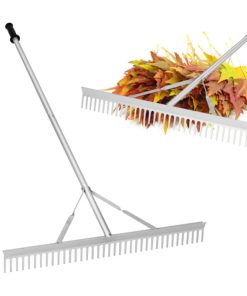 36 Inch Aluminium Landscape Rake Garden Leaf Rake Loosening Soil Rakes Tool