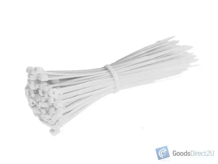 Cable Tie – 4.8 x 200mm, White – 100Pcs