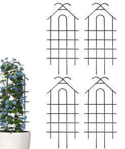 4pcs Climbing Plant Trellis Potted Plants Stand Climbing Trellis Support Rack for Potted Vegetables & Flowers FY-SP